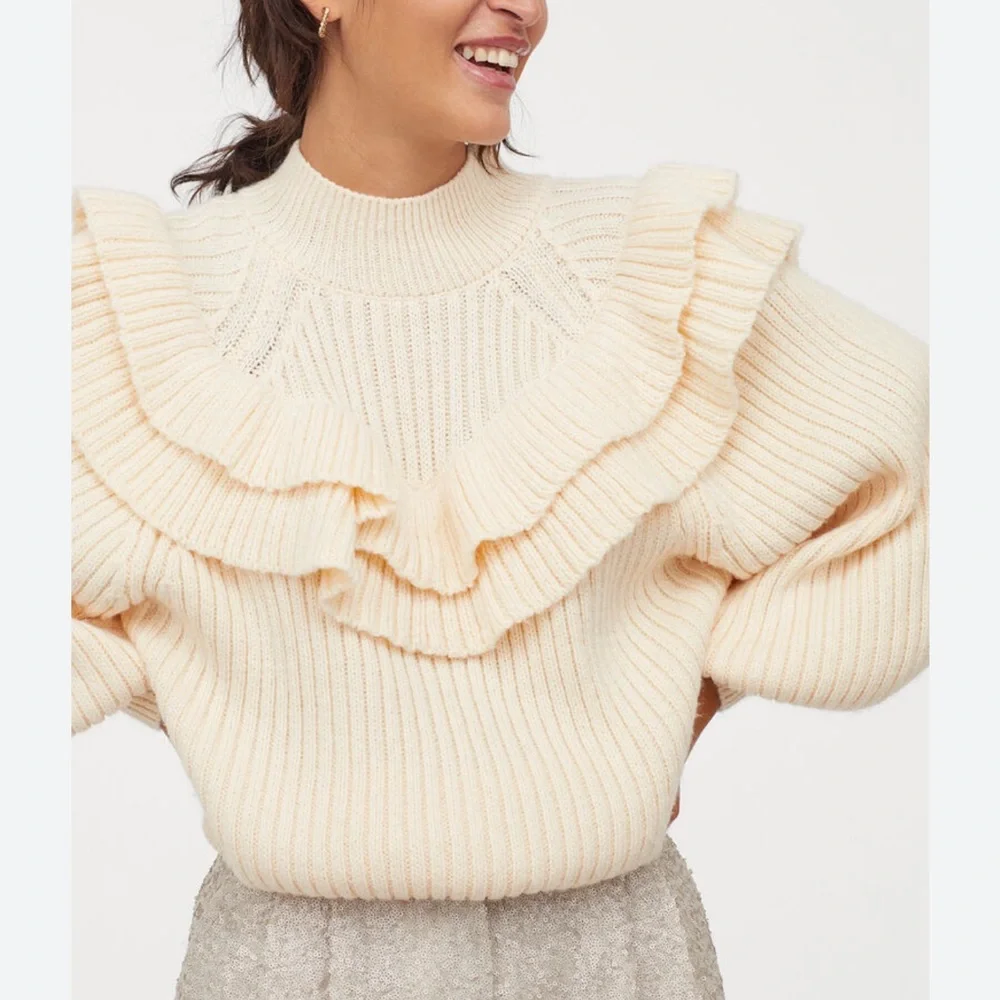 H&M Flounce Ruffle Sweater - Picture 2 of 4